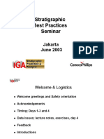 Stratigraphic Best Practices Seminar: Jakarta June 2003