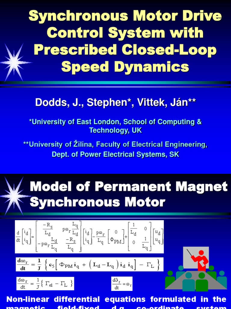 Synchronous Motor Control Dynamics | PDF | Mechanics | Manufactured Goods