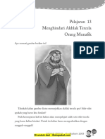 Pelajaran 13 Menghindari Akhlak Tercela Orang Munafik PDF