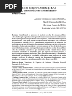 Transtorno Do Espectro Autista (TEA) - Definição, Características e Atendimento Educacional