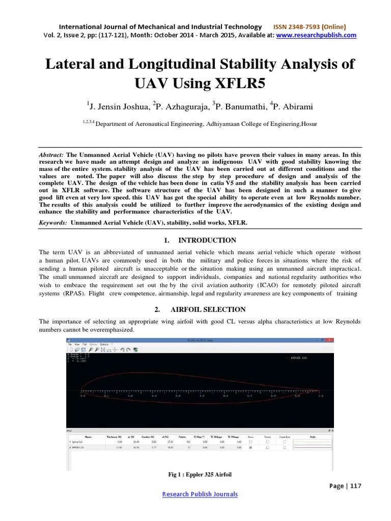 UAV Stability Analysis Using XFLR5 | PDF | Computational Fluid Dynamics ...