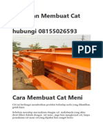 Pelatihan Membuat Cat Meni Hubungi 08155026593