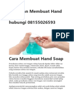 Pelatihan Membuat Hand Soap Hubungi 08155026593