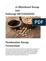 Pelatihan Membuat Kecap Fermentasi Hubungi 08155026593