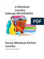 Pelatihan Membuat Parfum Laundry Hubungi 08155026593