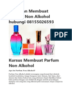 Pelatihan Membuat Parfum Non Alkohol Hubungi 08155026593
