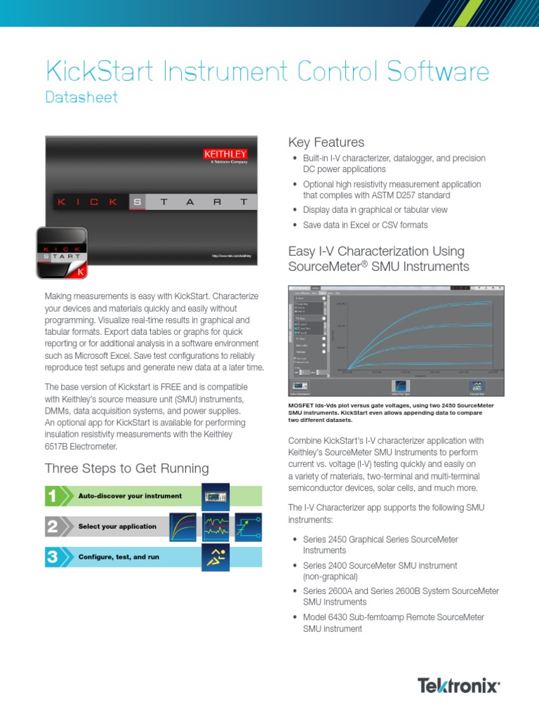 KickStart Software for Easy I-V Testing | PDF | Electromagnetism ...