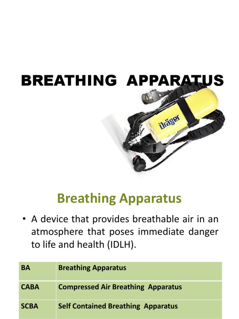 Breathing Apparatus PDF Breathing Respiratory System