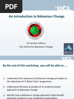 A Better Start - Introduction To Behaviour Change