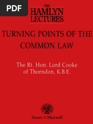 Turning Points of The Common Law | PDF | House Of Lords