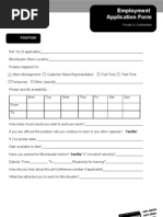 Employment Application Form