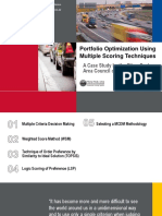 Portfolio Optimization Using Multiple Scoring Techniques: A Case Study by The Pikes Peak Area Council of Governments