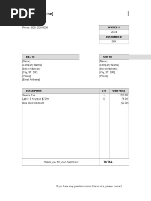 Billing Invoice