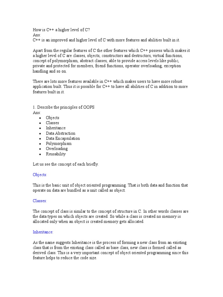 C++ Knowledge Base | PDF | C++ | Object Oriented Programming
