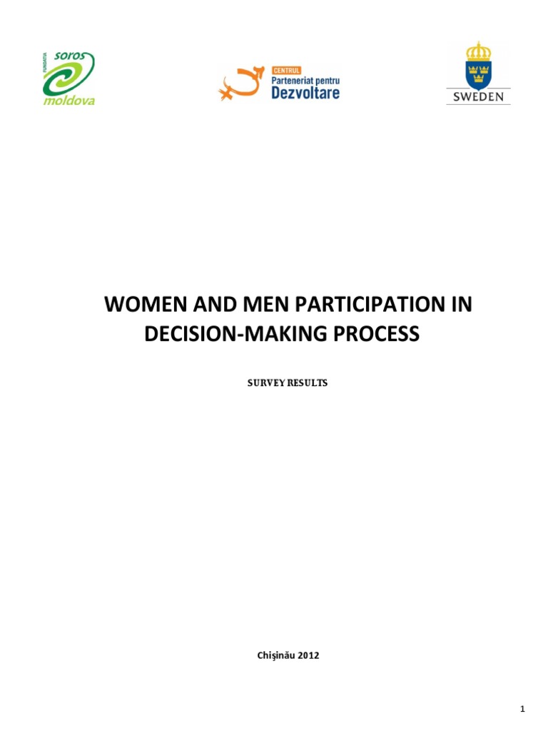 9908 Women and Men Participation in Decision Making Process | PDF ...