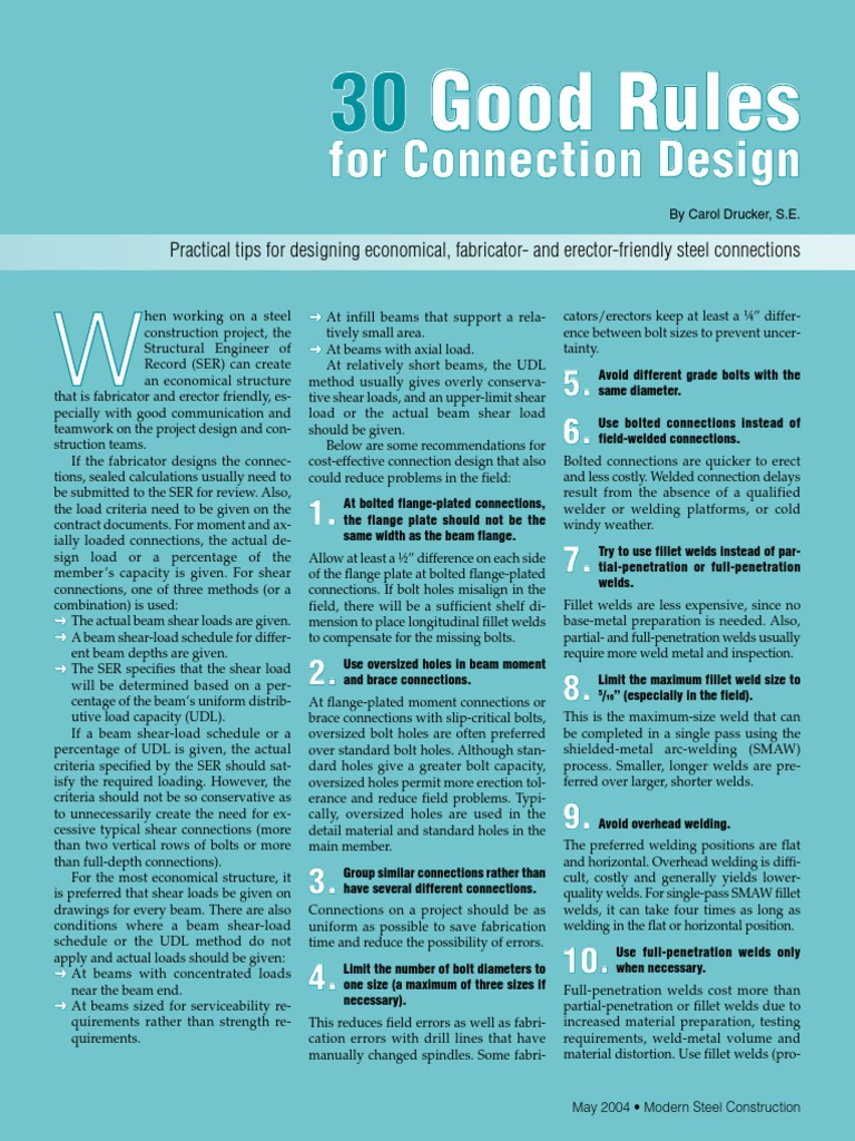 30 - Good - Rules For Connection Design | PDF