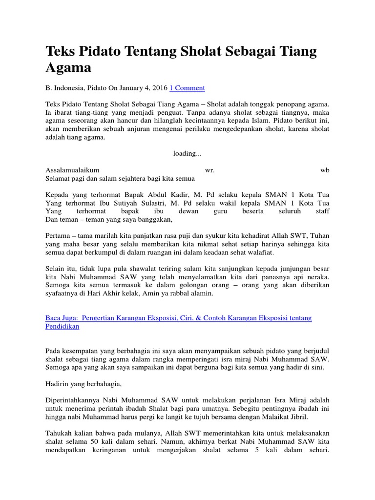 Kumpulan Teks Pidato Tentang Rukun Islam Kumpulan Referensi Teks Pidato