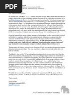 TeachKind Letter to Superintendent Adkins