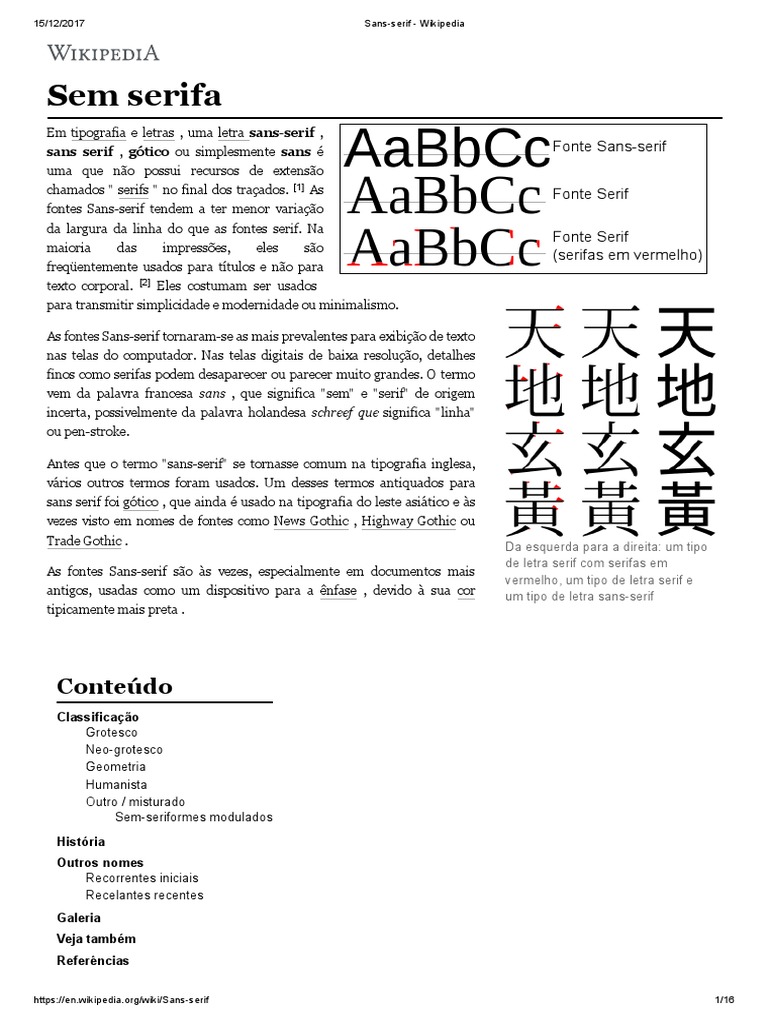 Sans Serif Wikipedia | PDF | Sans-serif | Tipos de letra, image size:768x1024
