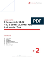 Intermediate S1 #2 You'd Better Study For Your Indonesian Test