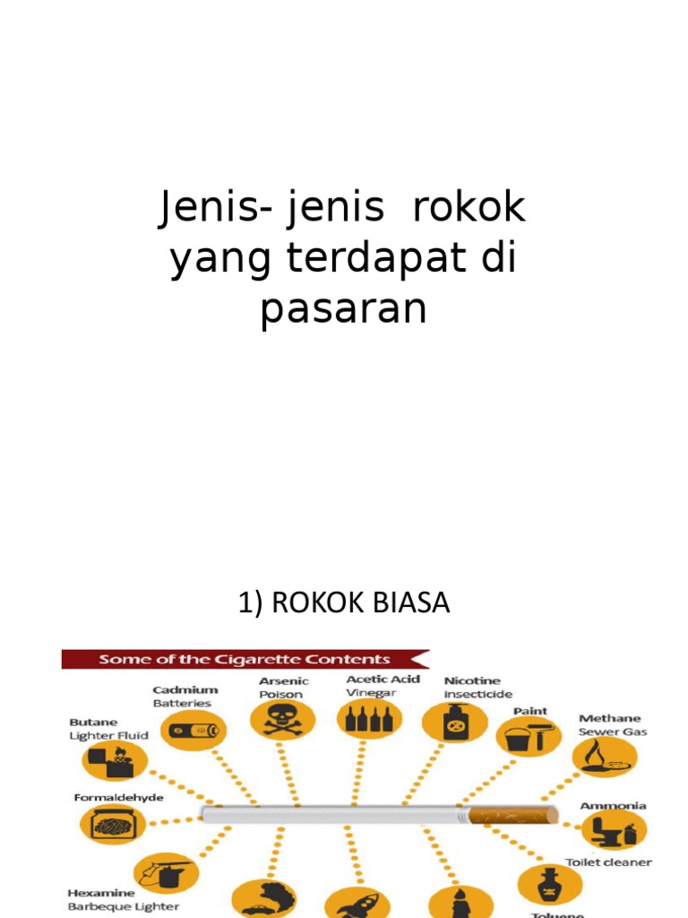 Jenis - Jenis Rokok Yang Terdapat Di Pasaran | PDF
