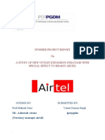 Summer Project Report On A Study of New Outlet Expansion Stratage With Special Effect To Bharti Airtel