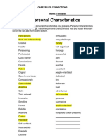 Characteristics List