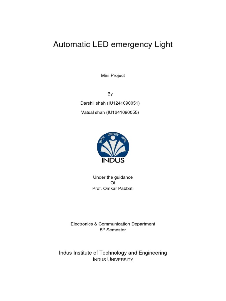 3.7V LED Emergency Light Circuit | PDF | Capacitor | Direct Current