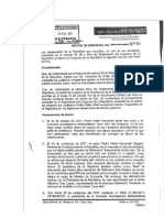 Moción de pedido de vacancia contra el presidente de la República Pedro Pablo Kuzcynski