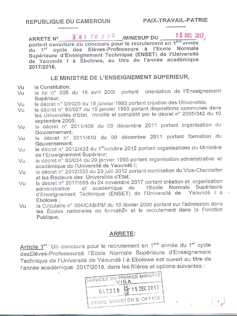 Concours Enset Ebolowa 20170001