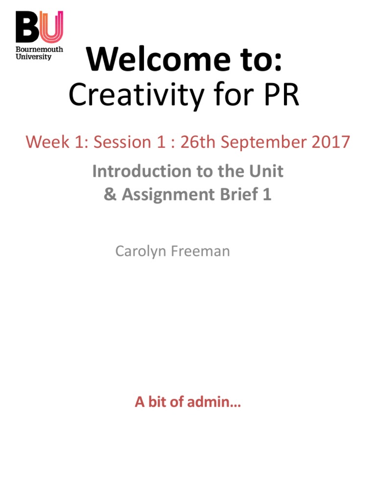 Lecture 1 Introduction To Creativity For PR | PDF | Cognition | Science