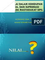 Sistem Nilai Dalam Kehidupan Manusia, Dan Supremasi Hukum Sipil