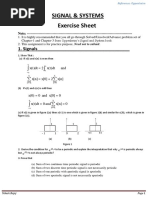 Exercise For Signal and Systems