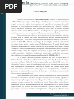 Apresentação Filosofando Revista Eletrônica de Filosofia da UESB, ISSN
