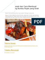 Resep Memasak Dan Cara Membuat Ikan Bandeng Bumbu Rujak Yang Enak Dan Lezat