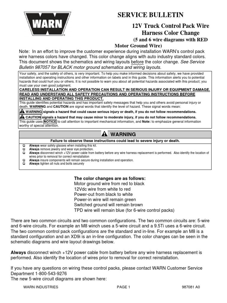 Warn Winch Wiring | PDF | Electrical Wiring | Safety