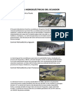 Centrales Hidroeléctricas Del Ecuador