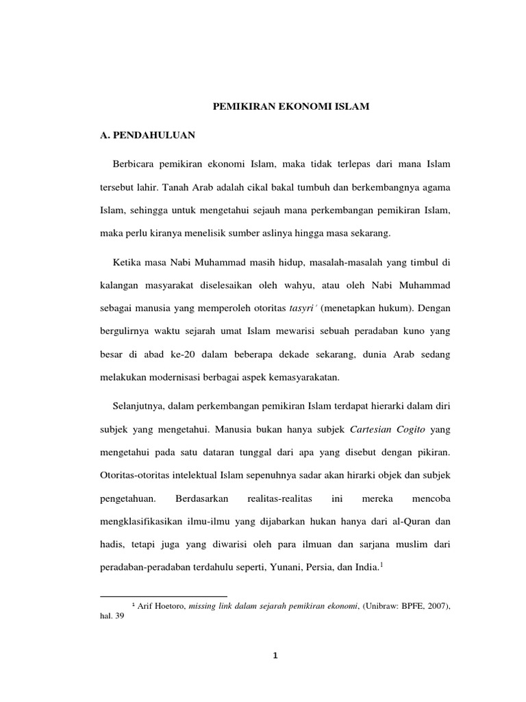 Makalah Filsafat Ekonomi Islam