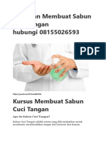 Pelatihan Membuat Sabun Cuci Tangan Hubungi 08155026593