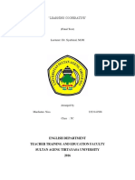 "Learning Cooperative": English Department Teacher Training and Education Faculty Sultan Ageng Tirtayasa University 2016