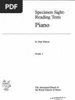 Grade 8 Piano Specimen Sight Reading Tests 2009 | PDF