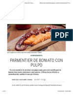 Parmentier de Boniato Con Pulpo