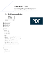 C++ Project On Hotel Managment