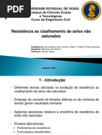 Resistência Ao Cisalhamento de Solos Não Saturados 