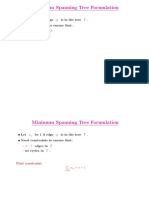 Minimum Spanning Tree Formulation: X Ij T