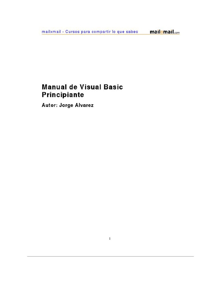 Manual de Visual Basic para Principiantes | PDF | Básico | Point and Click