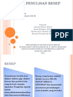 Cara Penulisan Resep - DR Yusmaidi, SP.B