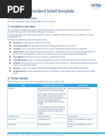 ITIL - Sample Incident Ticket Template PDF