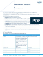 ITIL - Sample Incident Ticket Template PDF