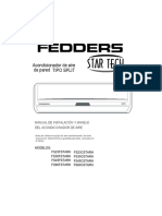 Fedders Split Fs23cstarh - Fs30cstarh - Fs45cstarh - Fs60cstarh - Fs23fstarh - Fs30fstarh - Fs45fstarh - Fs60fstarh